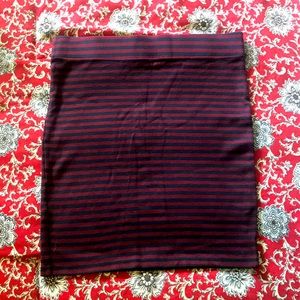 Striped British tube skirt